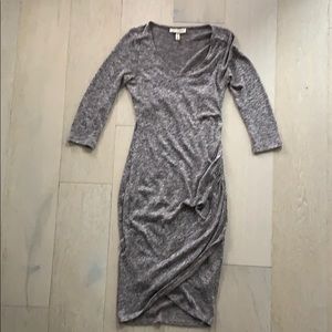 Maternity gray side ruched dress